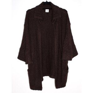 Cabi Brown Knit Shawl Sweater